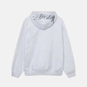 BACK APPLIQUE HOODIE GRAY