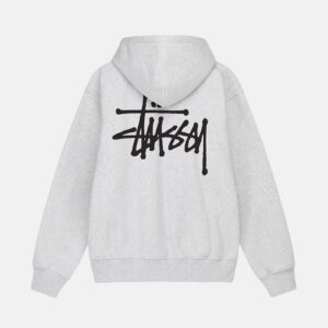 BASIC STUSSY GREY HOODIE