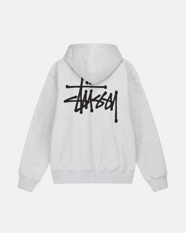 BASIC STUSSY GREY HOODIE