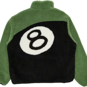 Stussy 8 Ball Sherpa Reversible Jacket Green