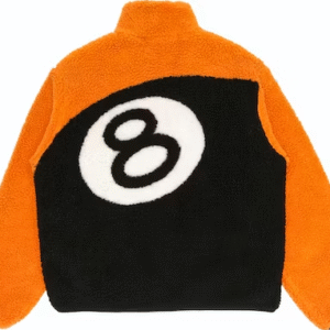 Stussy 8 Ball Sherpa Reversible Jacket Orange