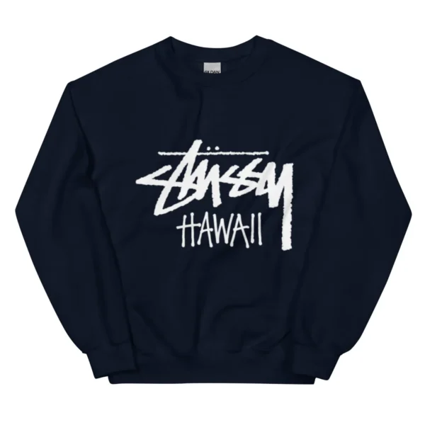 Unisex Stussy Hawaii Sweatshirt navy