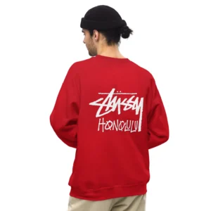 Unisex Stussy Honolulu Sweatshirt reds