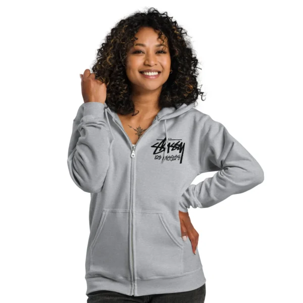 Unisex Stussy Los Angeles Zip up Hoodie 1