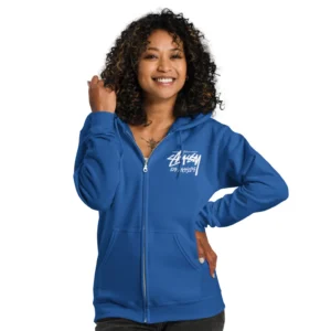 Unisex Stussy Los Angeles Zip up Hoodie