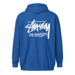 Unisex Stussy Los Angeles Zip up Hoodie royal