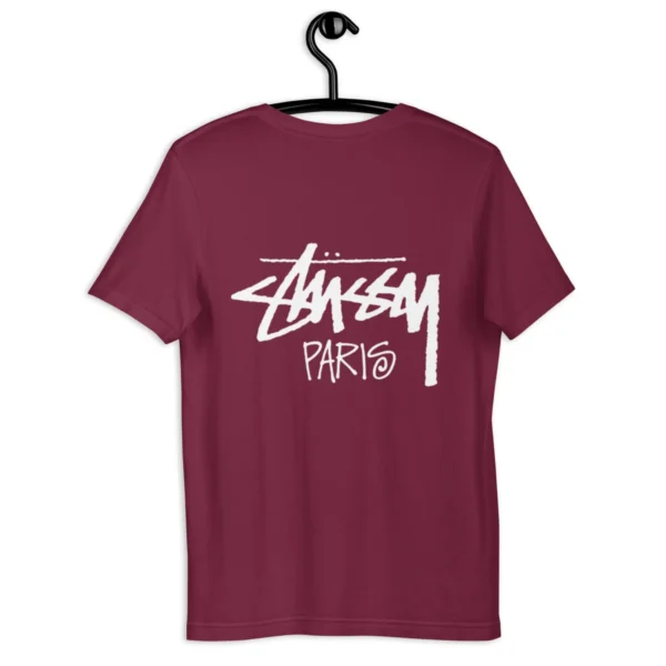 Unisex Stussy Paris Tee red