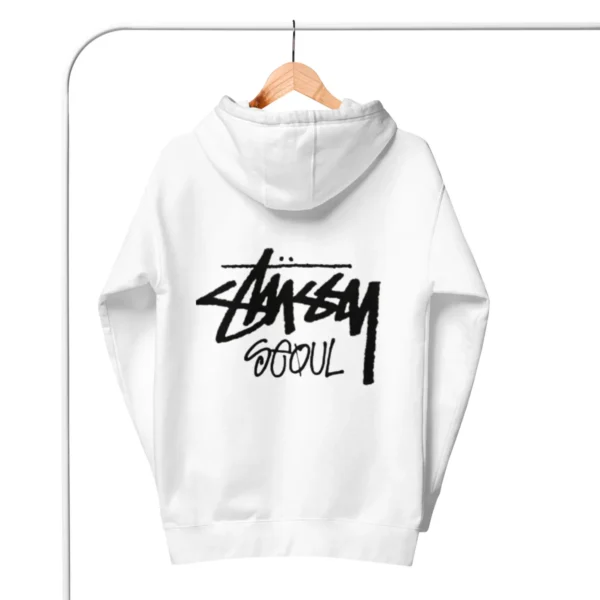 Unisex Stussy Seoul Hoodie white