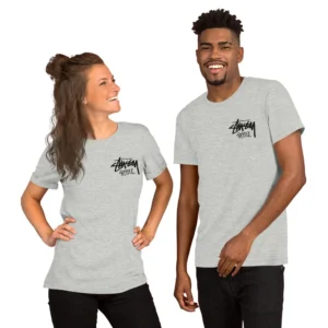 Unisex Stussy Seoul t shirt grey