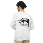 unisex crew neck sweatshirt white