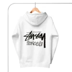 unisex premium hoodie white back