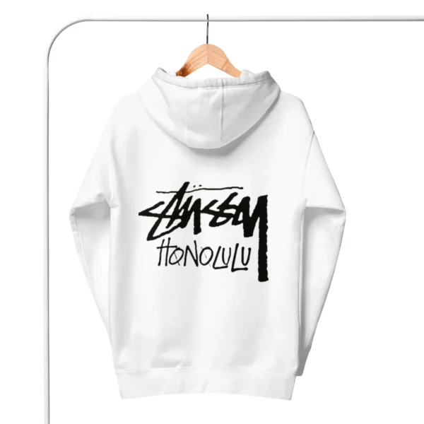 unisex premium hoodie white back